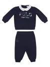 Ralph Lauren Knit-pant Set-outfit Set In Blue