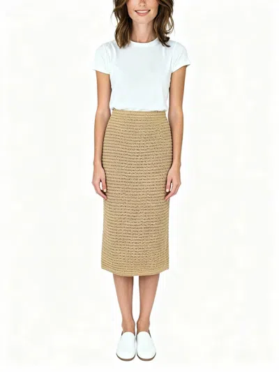 Ralph Lauren Knit Pencil Skirt In Brown