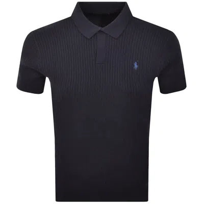 Ralph Lauren Knit Polo T Shirt Navy In Blue