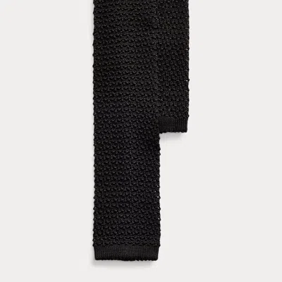 Polo Ralph Lauren Knit Silk Tie In Black