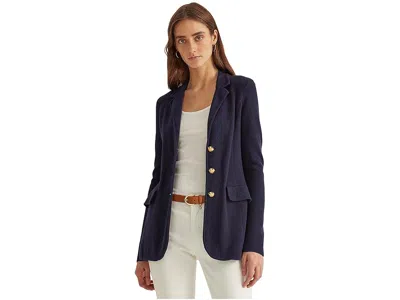 Ralph Lauren Knit Sweater Blazer In Black