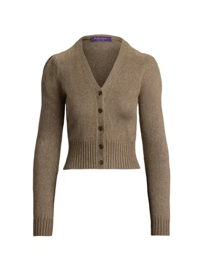 Ralph Lauren Knitted Cardigan In Brown