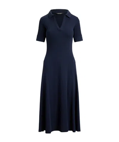 Ralph Lauren Knitted Dress In Blue