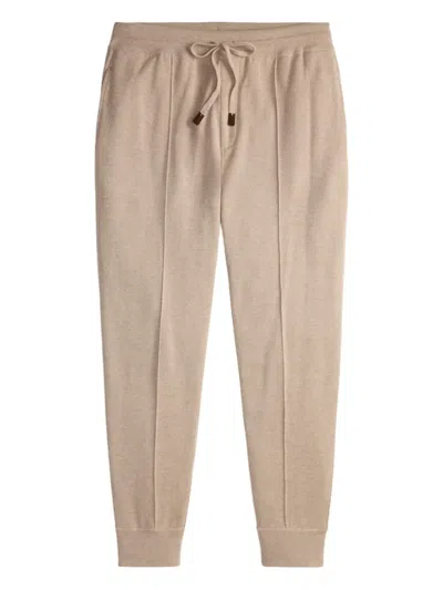 Ralph Lauren Knitted Jogger Trousers In Neutral