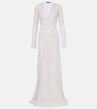 RALPH LAUREN KNITTED SILK AND CASHMERE GOWN