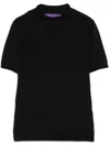 Polo Ralph Lauren Knitted T-shirt In Black