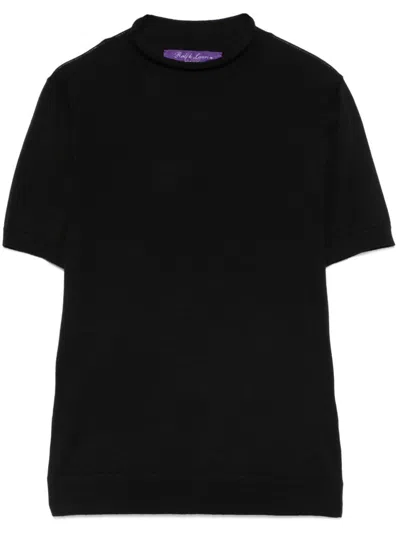 Polo Ralph Lauren Knitted T-shirt In Black