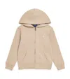 Ralph Lauren Knitted Zip-up Hoodie In Brown