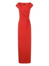Ralph Lauren Knot-detail Maxi Dress In Red