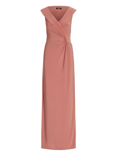 Ralph Lauren Knot-detail Maxi Dress In Pink