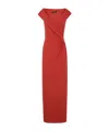 Ralph Lauren Knot-detail Wrap Gown In Red
