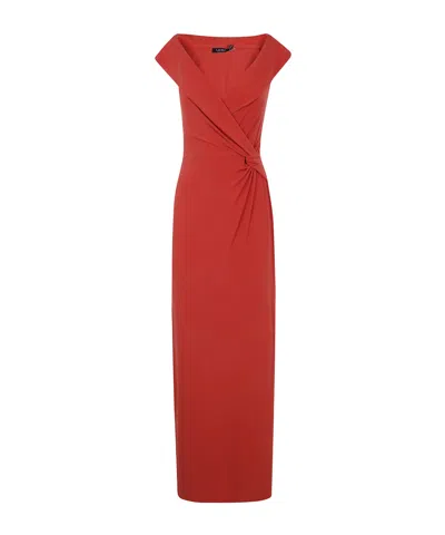 Ralph Lauren Knot-detail Wrap Gown