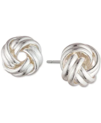 Ralph Lauren Knot Stud Earrings In Silver