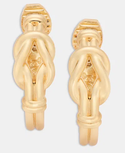 Ralph Lauren Knotted Style Small Hoop Clip-on Earrings, 0.8" In Pattern