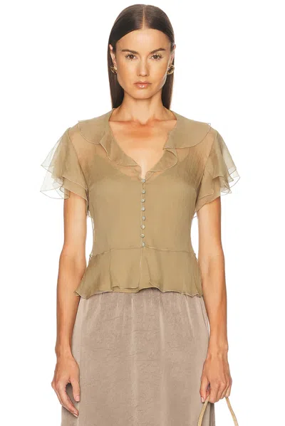 Ralph Lauren Kristina Top In Porcini