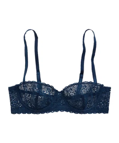 Ralph Lauren Lace Detail Bra In Blue