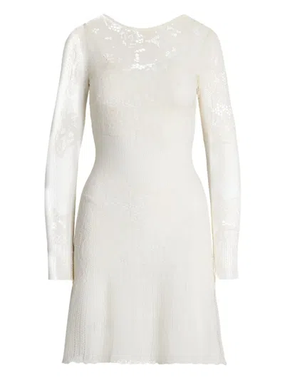 RALPH LAUREN LACE-EMBROIDERED MINIDRESS