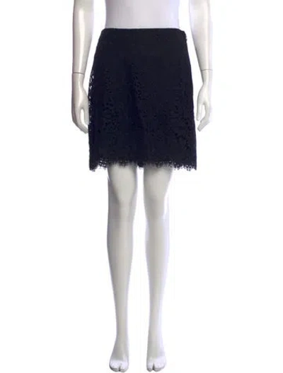 Pre-owned Ralph Lauren Lace Pattern Mini Skirt In Black
