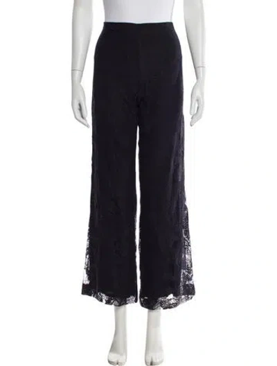 Pre-owned Ralph Lauren Lace Pattern Wide Leg Pants In Blue