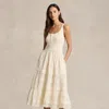 Polo Ralph Lauren Lace-trim Sleeveless Henley Dress In Antique Cream