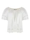 Ralph Lauren Lace-trimmed Gathered Blouse