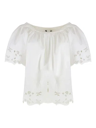 Ralph Lauren Lace-trimmed Gathered Blouse
