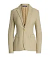 Ralph Lauren Safia Linen-blend Tweed Jacket In Beige