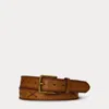 Ralph Lauren Lacing-detail Leather Belt In Brown