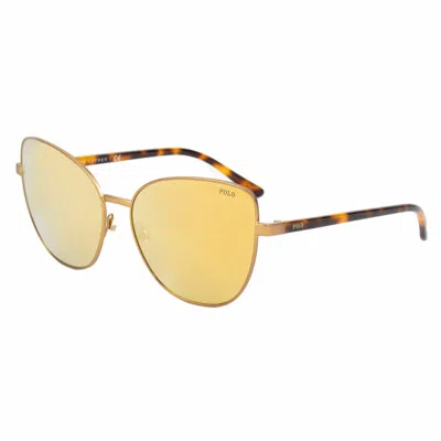 Ralph Lauren Ladies' Sunglasses  Ph3121-93247p61  61 Mm Gbby2 In Gold
