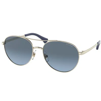 Ralph Lauren Ladies' Sunglasses  Ra 4135 Gbby2 In Gold
