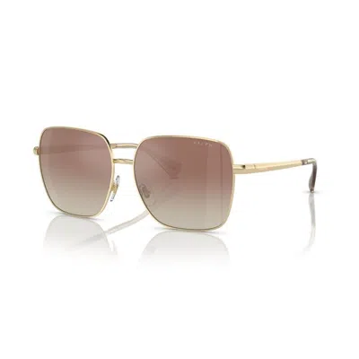 Ralph Lauren Ladies' Sunglasses  Ra 4142 Gbby2 In Gold
