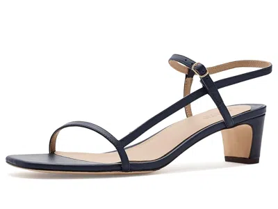 Ralph Lauren Lainee Mid-heels Nappa Leather Sandals In Blue