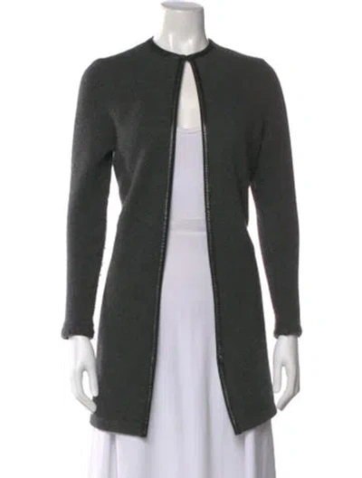 Pre-owned Ralph Lauren Lamb Leather Crew Neck Sweater In Multi