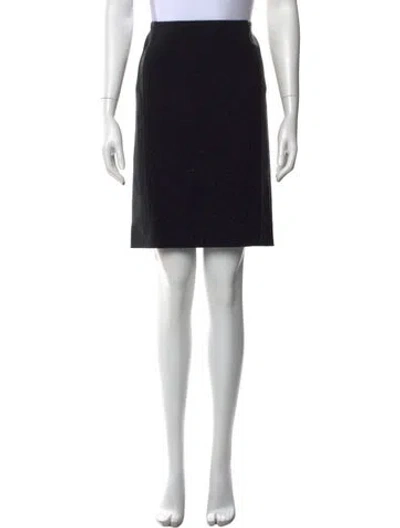 Pre-owned Ralph Lauren Lamb Leather Mini Skirt W/ Tags In Black