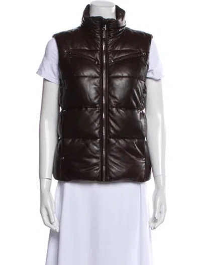 Pre-owned Ralph Lauren Lamb Leather Vest In Brown
