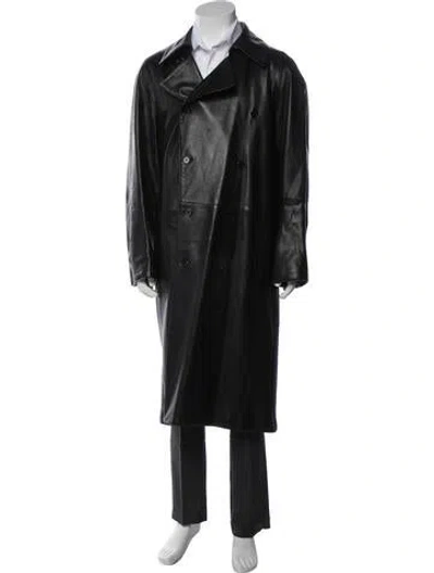 Pre-owned Ralph Lauren Lambskin Overcoat In Brown