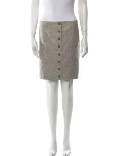 Pre-owned Ralph Lauren Lambswool Mini Skirt In Neutral