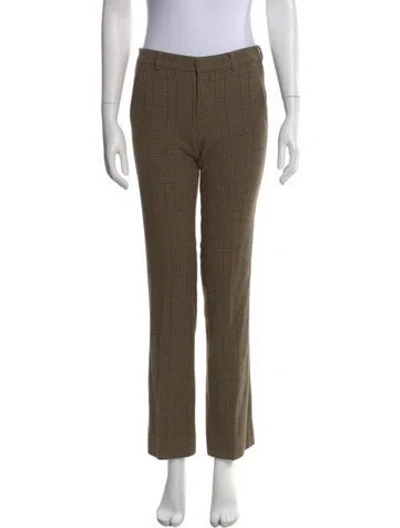 Pre-owned Ralph Lauren Lambswool Straight Leg Pants In Brown