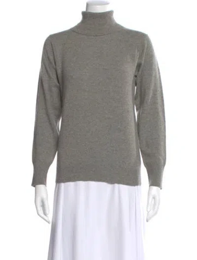 Pre-owned Ralph Lauren Lambswool Turtleneck Sweater In Gray