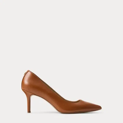 Ralph Lauren Lanette Leather Pump In Lauren Tan