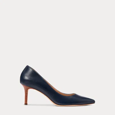 Ralph Lauren Lanette Nappa Leather Pump In Refined Navy In Multi