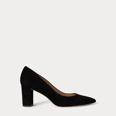 Ralph Lauren Lanette Suede Block-heel Pump