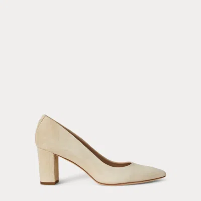 Ralph Lauren Lanette Suede Block-heel Pump