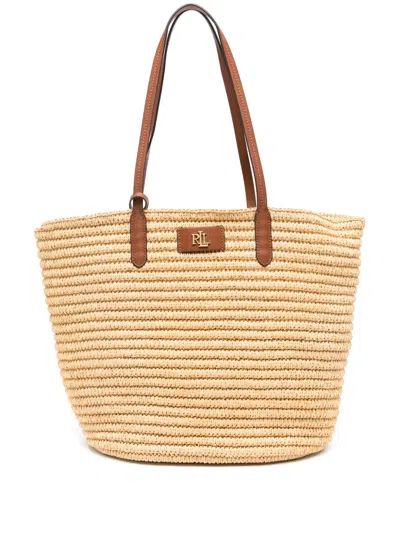 Ralph Lauren Large Brie Tote Bag In Neutrals