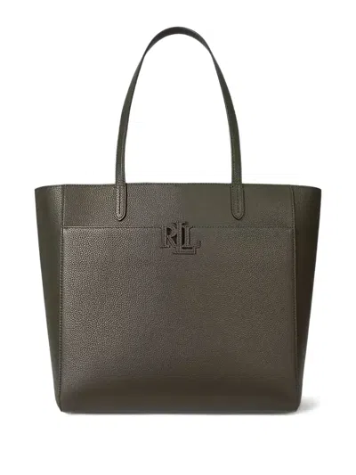 Ralph Lauren Large Cameryn Logo-embossed Tote Bag In Brown