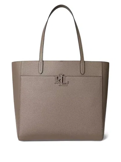 Ralph Lauren Large Cameryn Logo-plaque Tote Bag In Brown