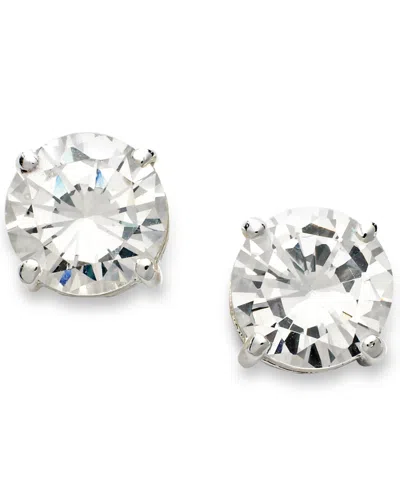 Ralph Lauren Large Cubic Zirconia Stud Earrings In Crystal