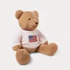 Polo Ralph Lauren Large Flag-sweater Polo Bear In Acacia Pink
