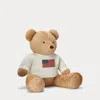 Polo Ralph Lauren Babies' Large Flag-sweater Polo Bear In Brown