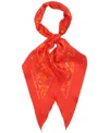 Ralph Lauren Large Floral Diamond Scarf In Red